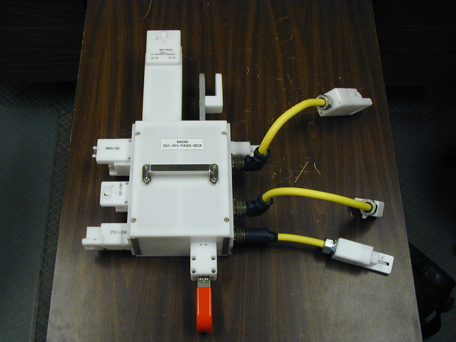 Instument panel test plug block, six plugs and one tester interconnect